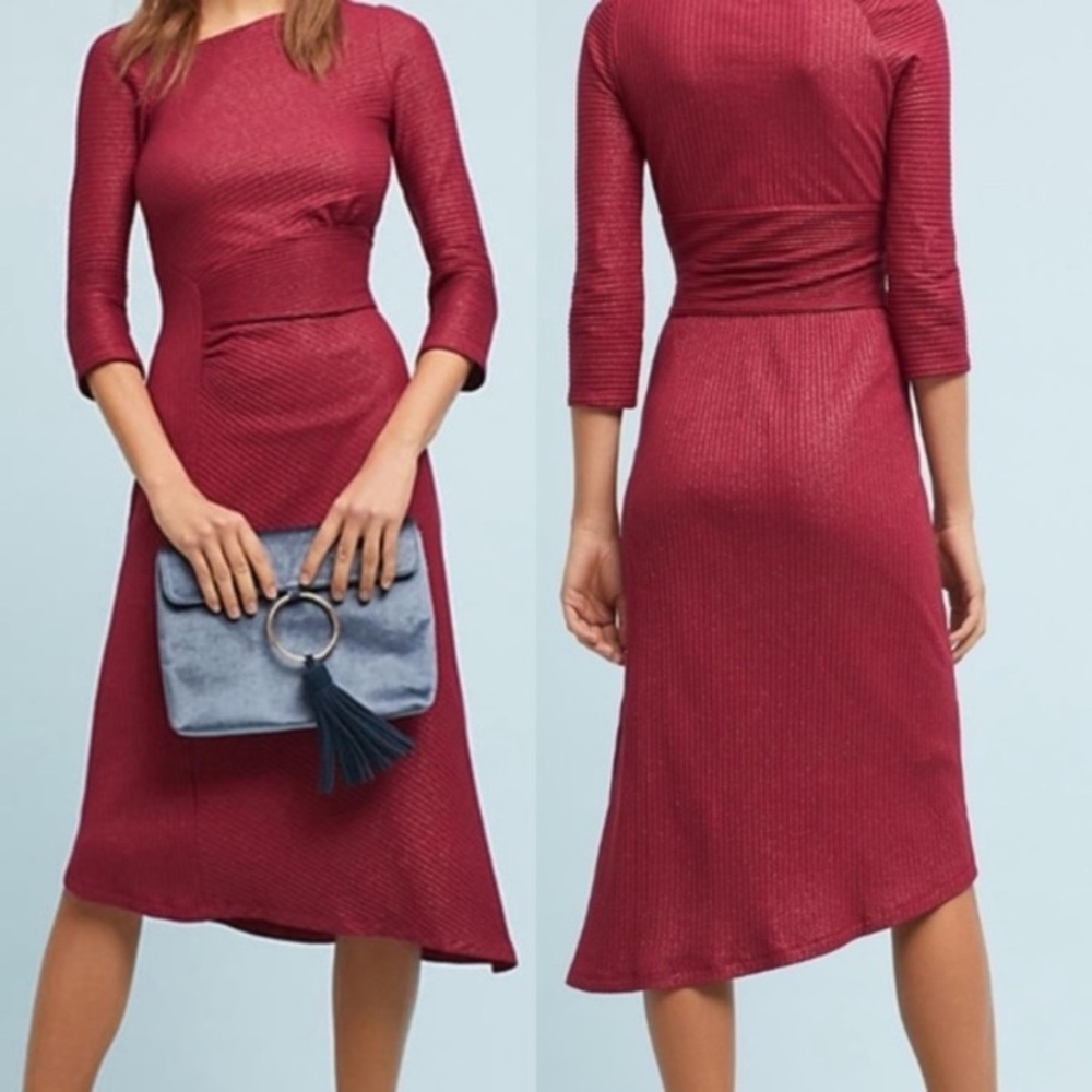 HP🎉Anthropologie Akemi and Kin red knit dress
